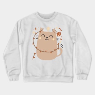 Cute Christmas cat Crewneck Sweatshirt